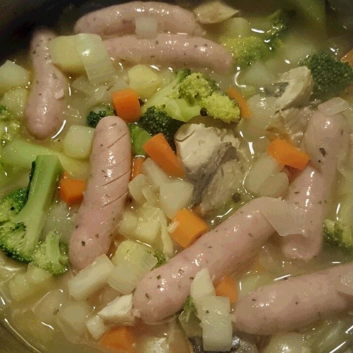 野菜をたっぷり食べるスープ♪